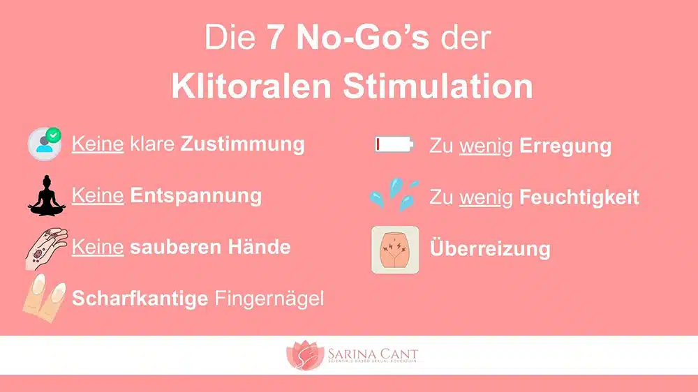 No-Go's bei der klitoralen Stimulation